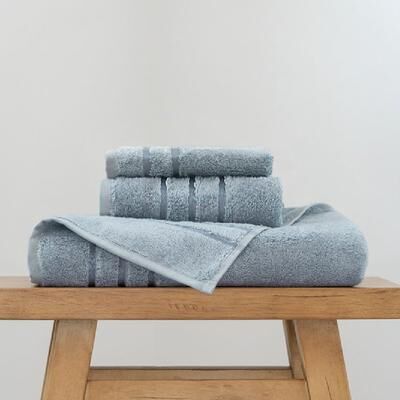 Cariloha Bath Towel Bundle with Bath Towel, Hand Towel and Washcloth   Turkish Cotton and Viscose Material Blend