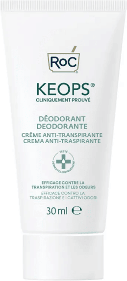 RoC Keops Deodorante in Crema Antitraspirante e Controllo Sudorazione per 7 Giorni 30 ml
