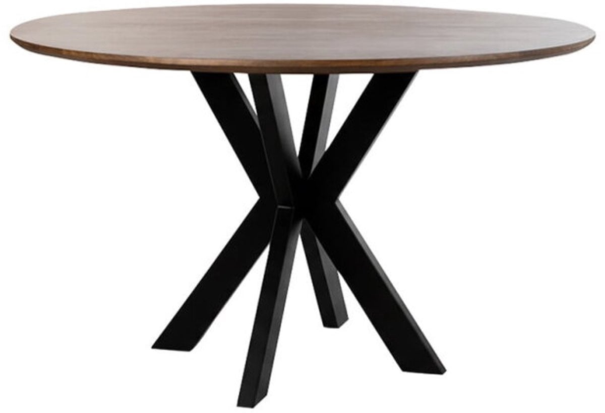 MySons Eettafel Tokio rond mangohout smooth Ø120 cm - Walnoot