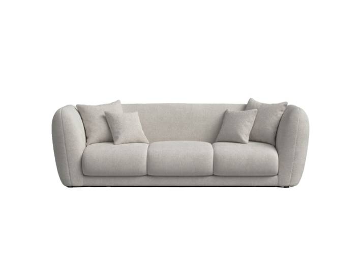 Canapé design 3 places gris en polyester recyclé