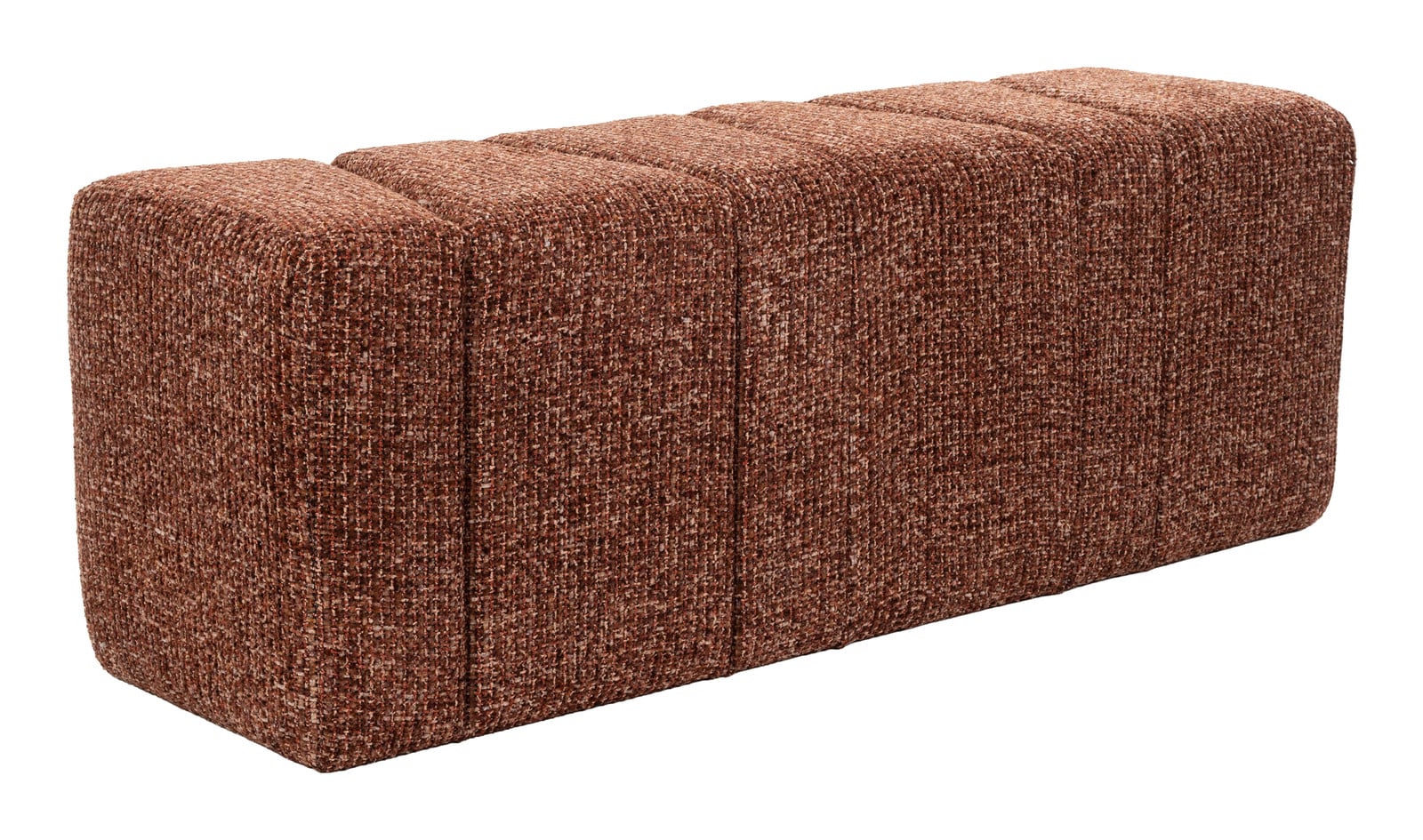 ZILT Bankje Dany Chenille - Terracotta - 120 cm