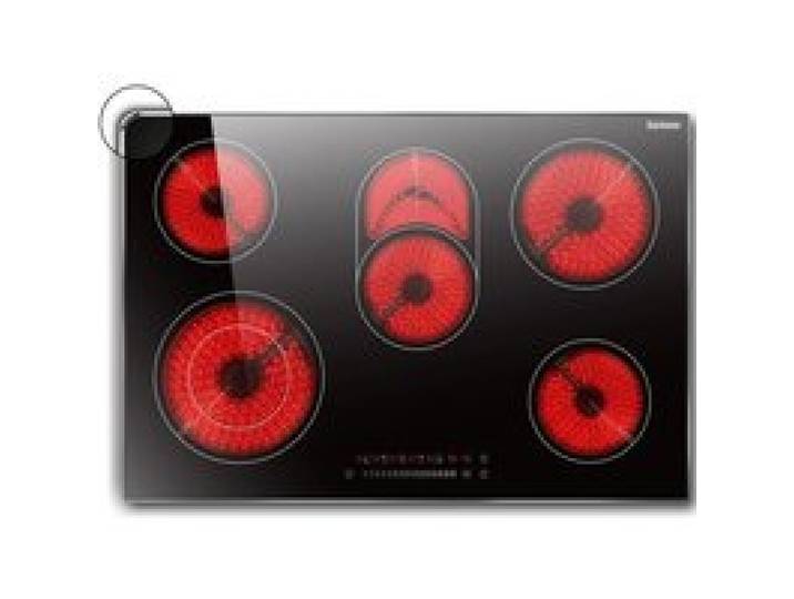 Karinear Plaque Vitrocéramique - Plaque de Cuisson - Encastrable - 5 Foyers - Double Zone Extensible - 77cm - 8400W