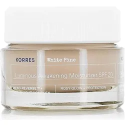 Korres, Gesichtscreme, White Pine Belebende Feuchtigkeitscreme für strahlende Haut SPF20 (40 ml, Tagescreme, SPF 20)