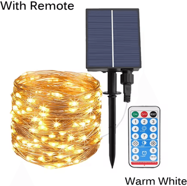 Inspire Curations 100M Solar Fairy String Lights With Remote Control warm With Remote 32m 300led