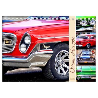 Oldtimer Hits 1960 (Tischkalender 2026 DIN A5 quer), CALVENDO Monatskalender