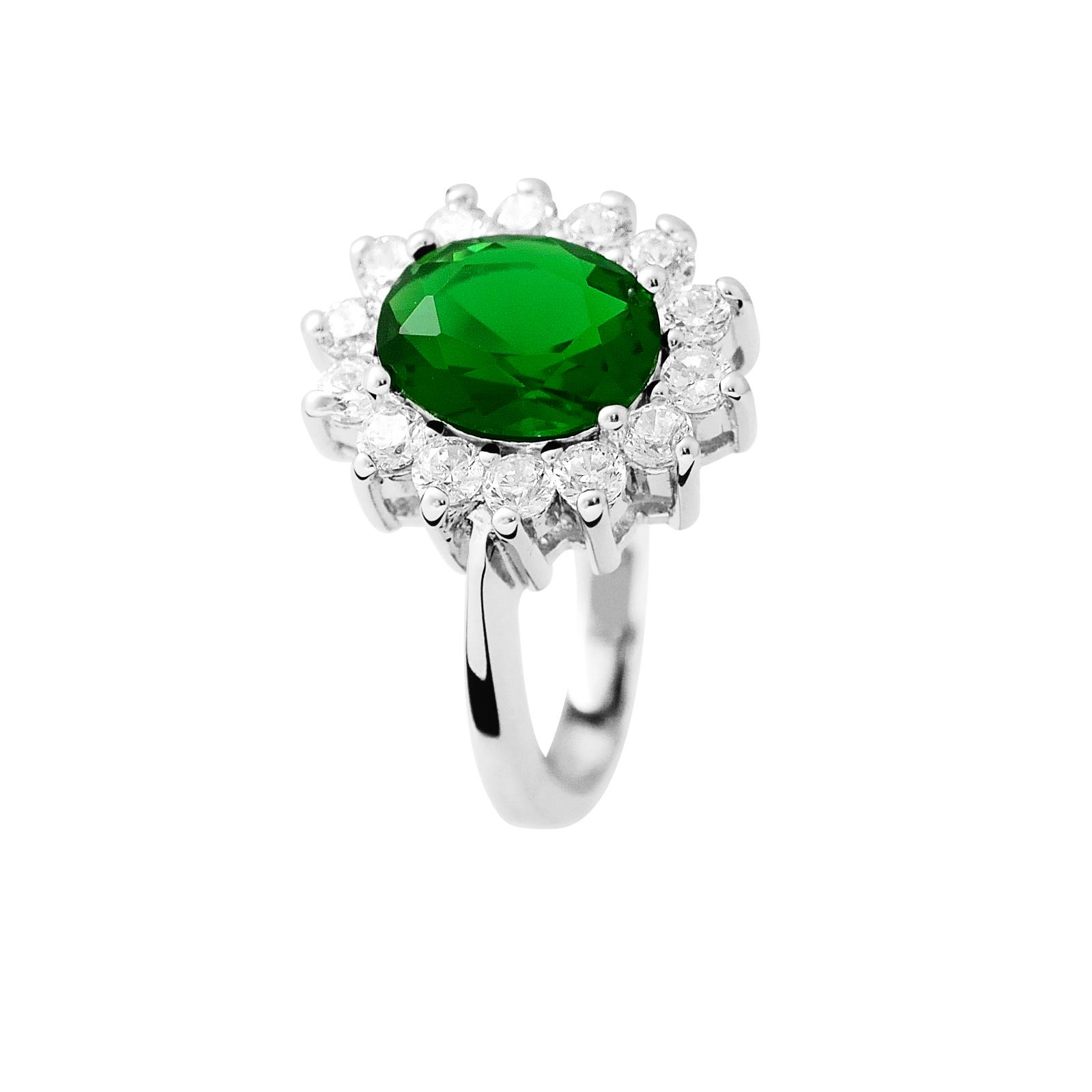Ring "Emerald" zilveren sieraden 925 - Kate