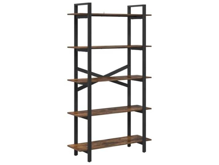 KTHLBRH Regal mit 5 Ebenen, 100 x 33,5 x 178 cm, Eiche rauchfarben
