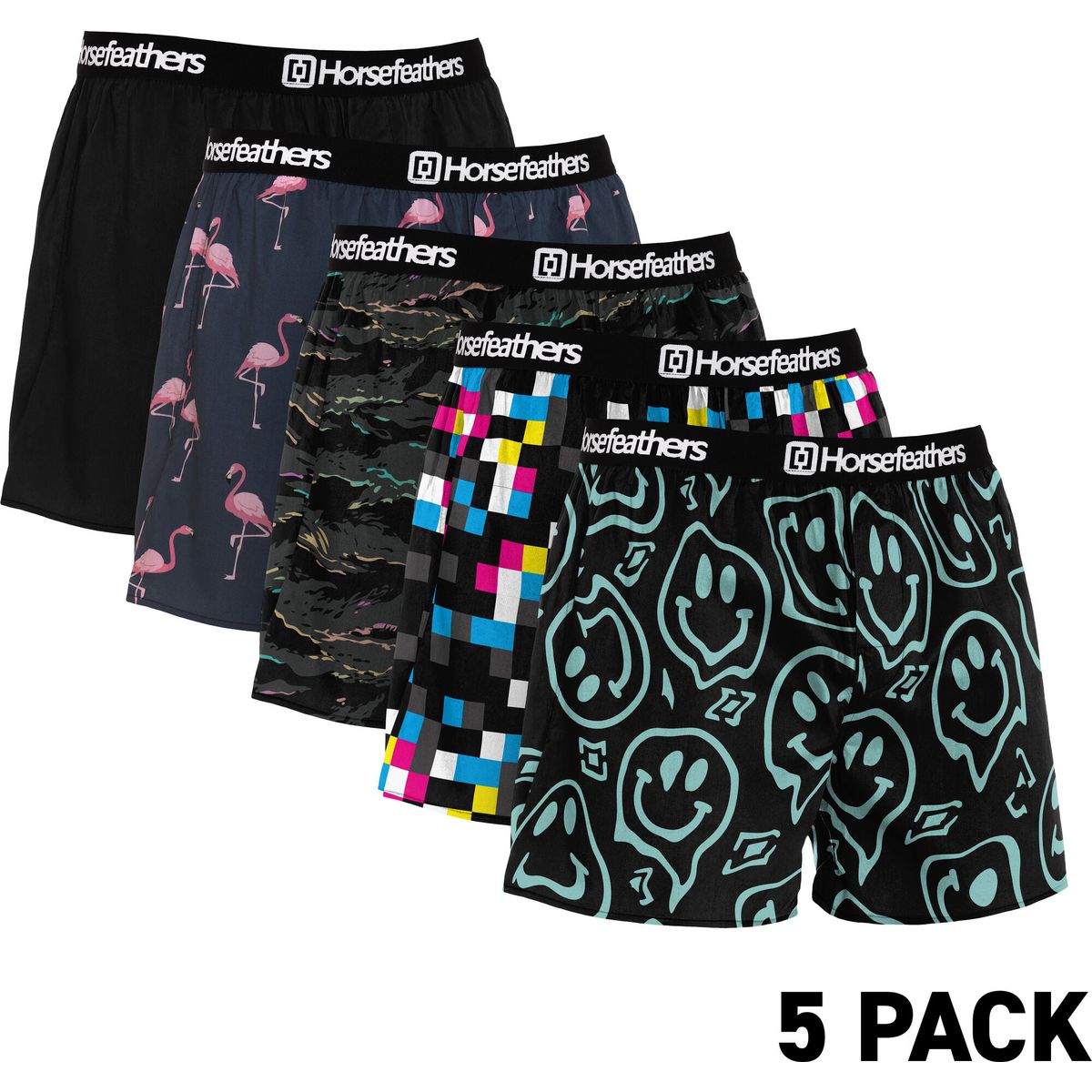 Horsefeathers Frazier 5PACK Boxer Shorts bundle 5 M AM287E-bundle 5-M