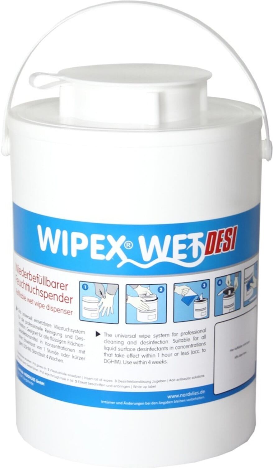 WIPEX WET Feuchttuch- spender, weiß Kunststoff (999911)