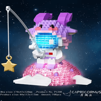 Inspire Picks Twelve Zodiac Signs Micro Building Block Set Assembly Puzzle Toy For Kids capricorn