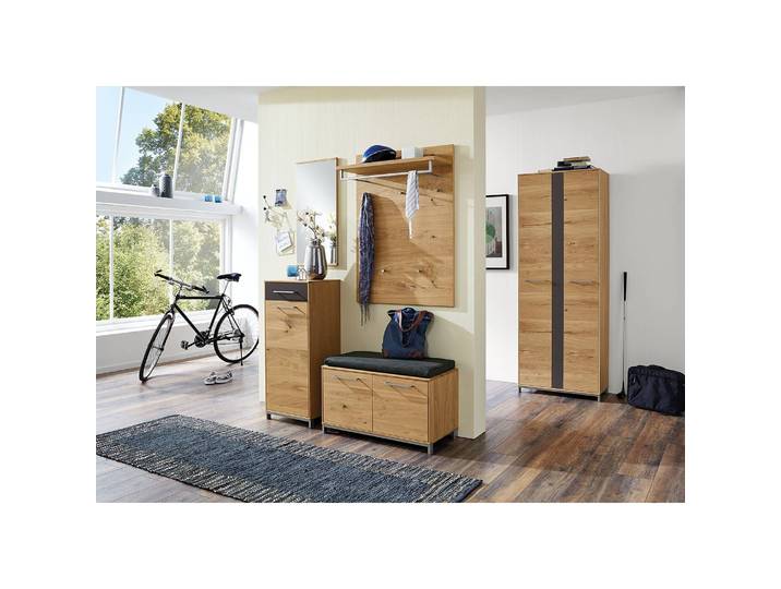 Kommode Vedo I 44 x 105 x 37cm Türanschlag links Braun/Eiche/Anthrazit