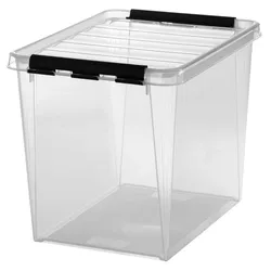 smartstore Aufbewahrungsbox CLASSIC 25 L, transparent Clips: schwarz 1 Stück