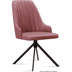 ESSZIMMERSTUHL (8er-Set) Dunya 52x91x60 Schwarz/Rosewood