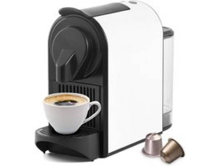 Blanc Machine à café capsules expresso automatique compacte compatible bureau maison broyeur intégré