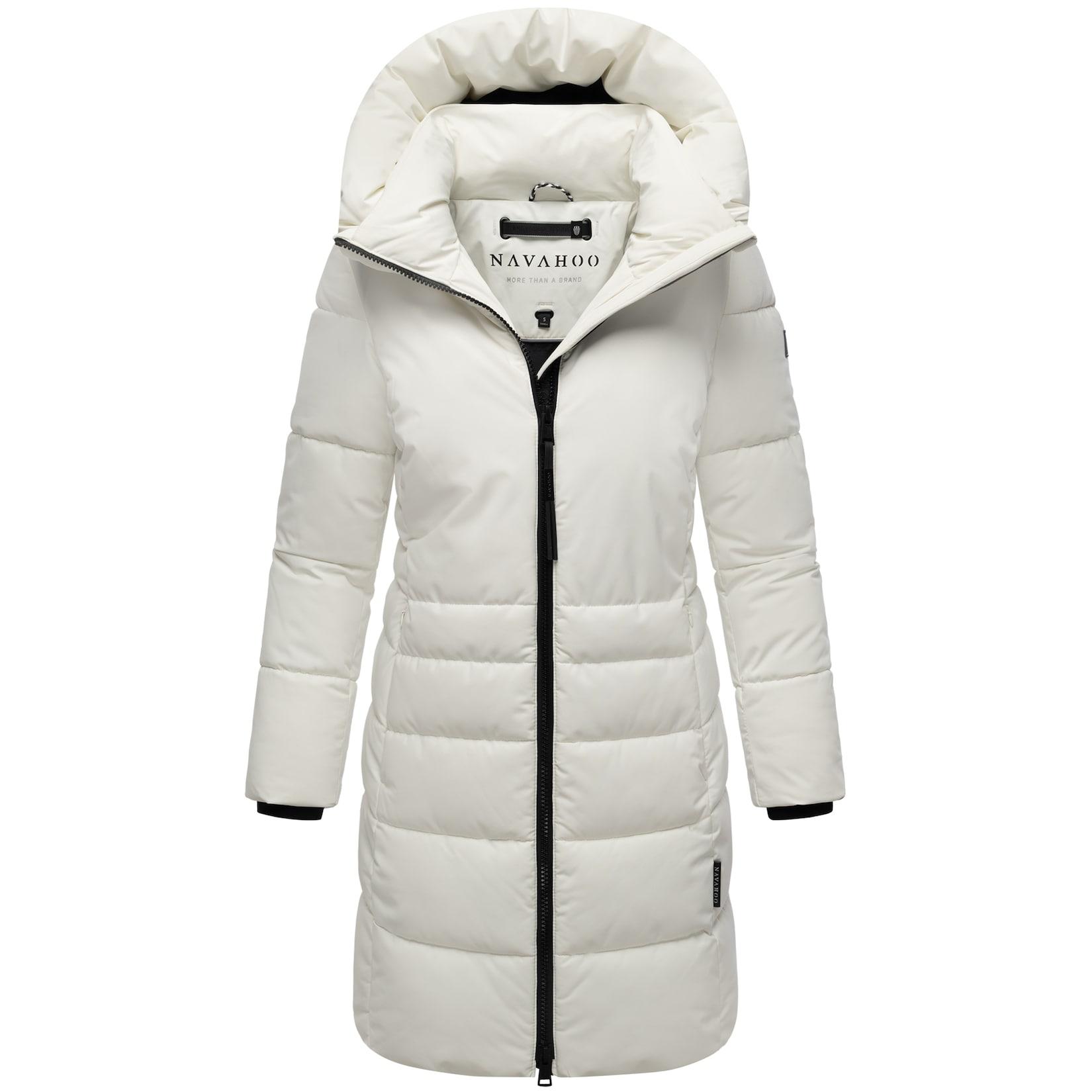 NAVAHOO Damen Winter Jacke Stepp Parka Mantel Winterjacke Anorak warm gefüttert Kapuze Mondnebel