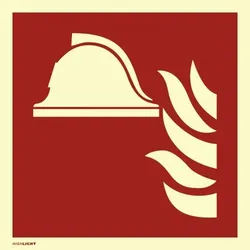 Mittel u. Geräte zur Brandbek. ISO7010, PVC-U selbstkl.,nachl.,160-mcd,200x200mm