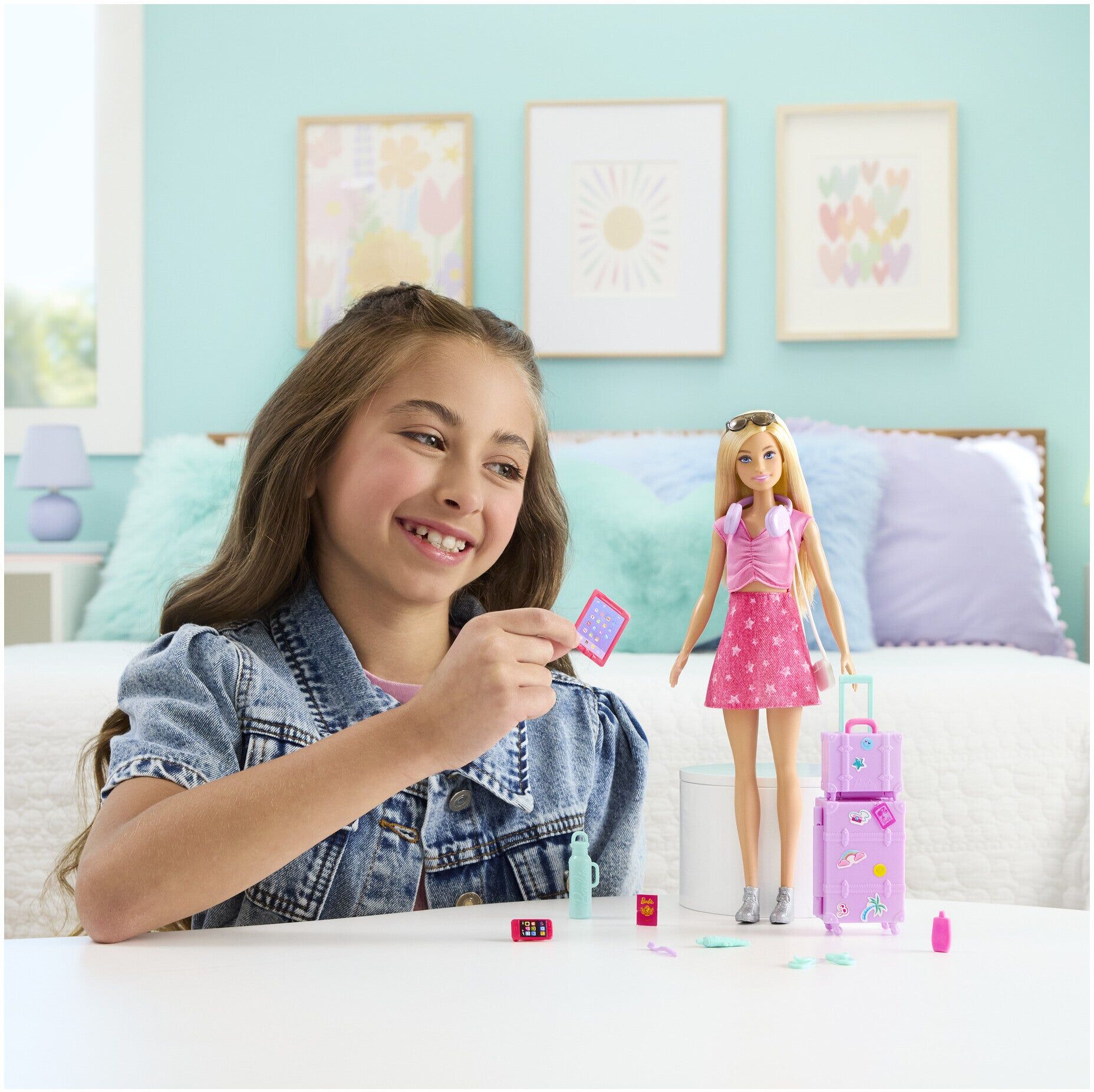 Mattel Barbie Limitless Adventure Malibu Fashion Doll with Travel Accessories for Kids