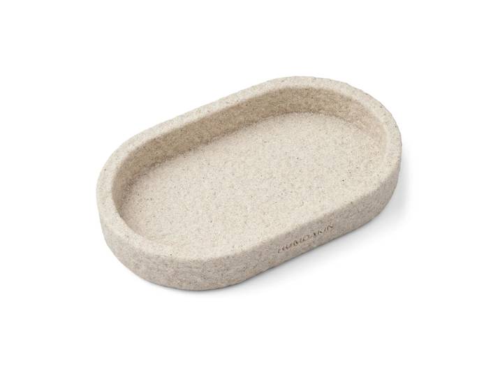 Humdakin - Sandstein Tablett, oval, 15 x 25 cm, natur