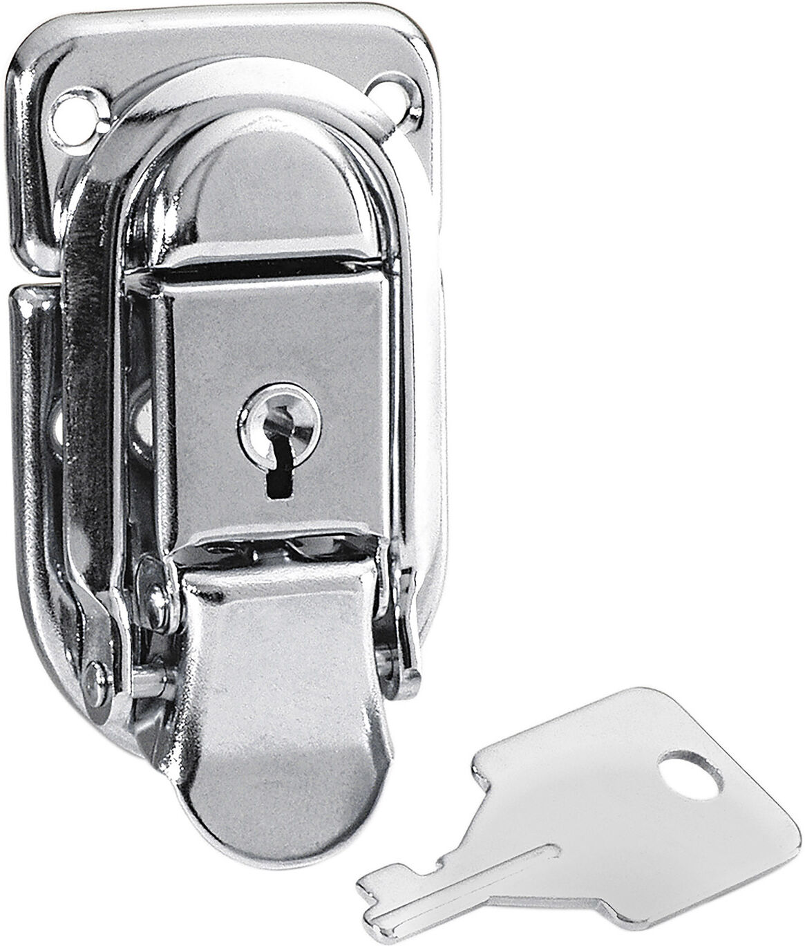 Adam Hall Hardware 1907 Aufbauschloss Klein Vernickelt Abschließbar
