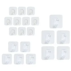 S-FIXX® Ultra Hooks transparente Haken Kleben statt Bohren universell einsetzbar 3 Größen, 20 Stück