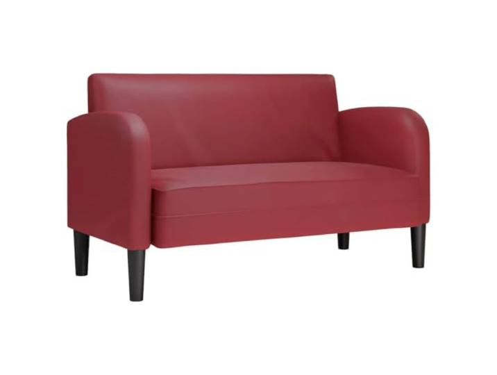 IBUQDDV Zweisitzer-Sofa Weinrot 110 cm Kunstleder Kunstleder,weinrot,110 cm,Sperrholzrahmen,Schaumstoff und Feder,feuchtes Tuch,moderne Innenräume