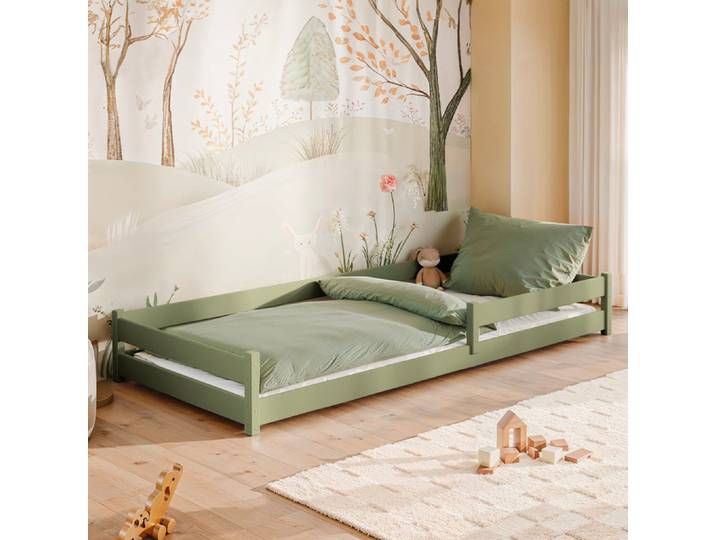 Lit Au Sol 90x200 Sommier Inclus Lily Olive