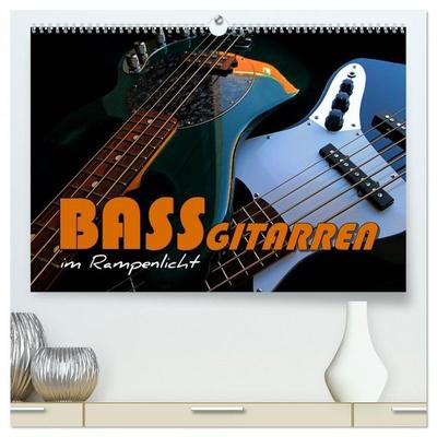 Bassgitarren im Rampenlicht (hochwertiger Premium Wandkalender 2026 DIN A2 quer), Kunstdruck in Hochglanz