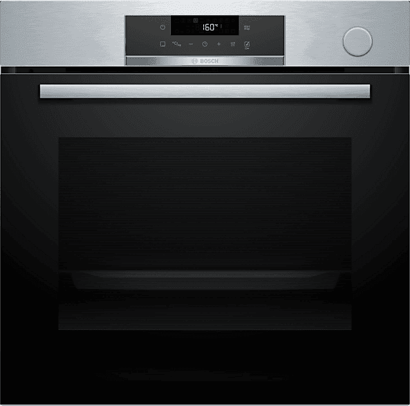 Horno a vapor - Bosch HRG572ES3,Serie 4, Multifunción, Pirolítico y por agua, Función Vapor añadido, AirFry, Inox