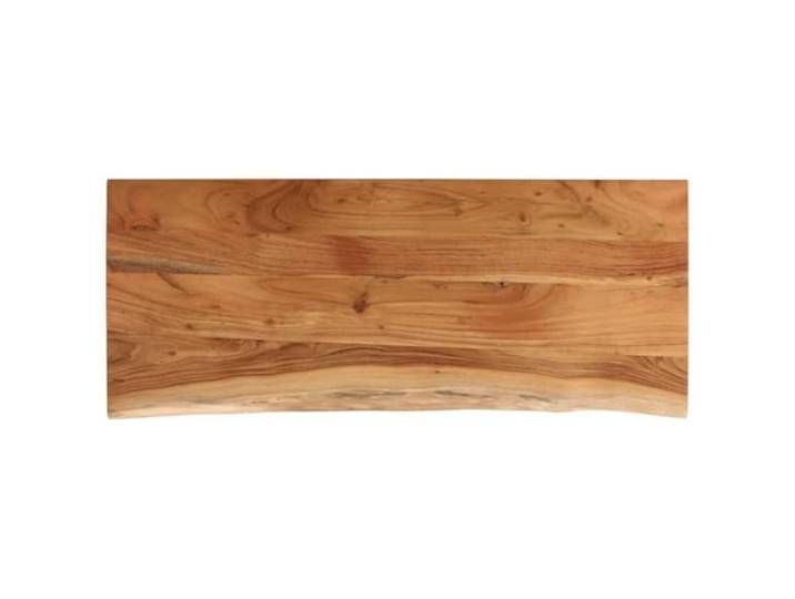 KLGBNCVE Waschtischplatte 140x60x2,5 cm Rechteckig Massivholz Akazie Naturkante, Robust, Langlebig, Vielseitig Als Regal Oder Schrankplatte, Einfache Reinigung