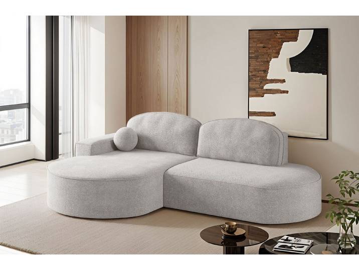 Kaiser Möbel Ecksofa mit Schlaffunktion,Bettkasten Modena Runden stoff Poso/Arena/Salvador, Elegantes Design mit Funktionalität