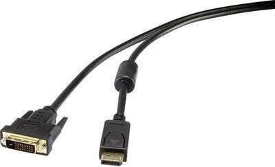 Renkforce DisplayPort naar DVI-D adapterkabel, zwart, 1,80 meter