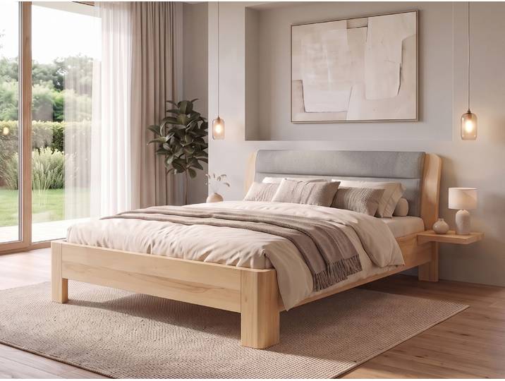 Bett Kernbuche „Alessia“ 160 x 200 cm Massivholz Buche