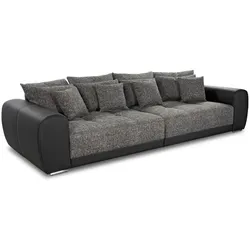Bigsofa Moldau Stoff Grau, Schwarz Grau /