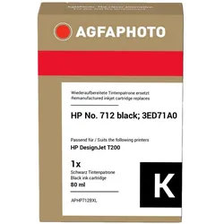 Agfaphoto, Druckerpatrone, kompatibel mit HP 712 (BK)