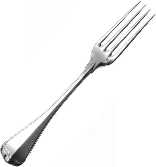 Set van 12 zilverkleurige tafelvorken van 18/10 roestvrij staal