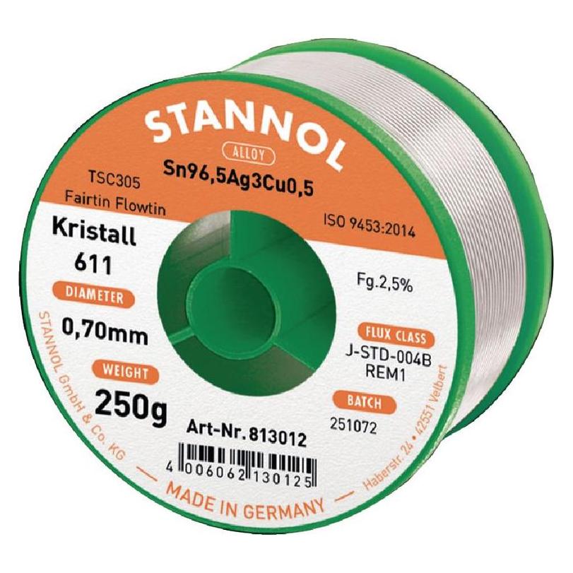 Stannol Lötdraht 611 2,5% Ø 0,7 (Lötzinn) (813012)