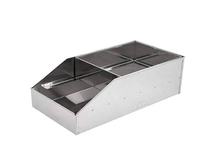 LACOR - 50450 - Edelstahl MehlMehl, Mehl Sieb, ideal zum Mehlieren oder Broten Lebensmittel, einfache Reinigung, für professionelle Küchen, Edelstahl, 50 x 26,5 x 18 cm