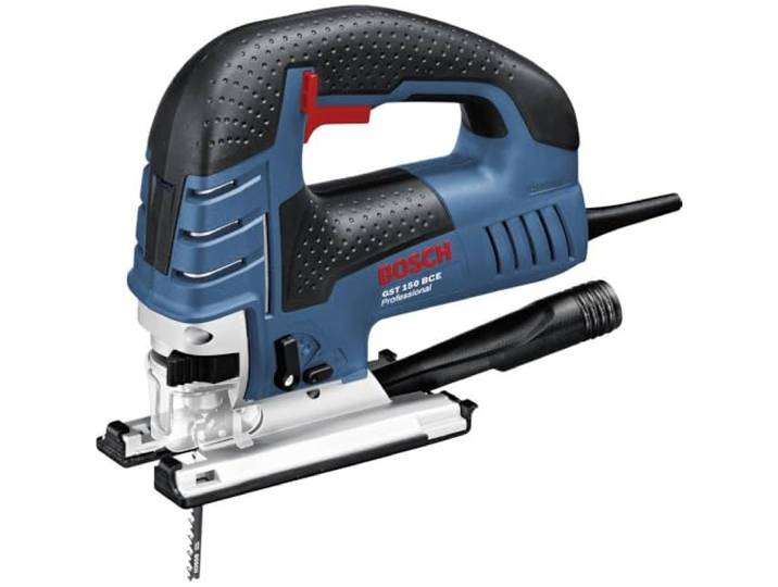 Bosch Professional Stichsäge GST 150 BCE (Hubzahl bei Leerlauf: 500 – 3.100 min-1, inkl. Saugdüse, Abdeckhaube, Gleitschuh, Spanreißschutz, 1x Sägeblatt T 144 D, Handwerkoffer)
