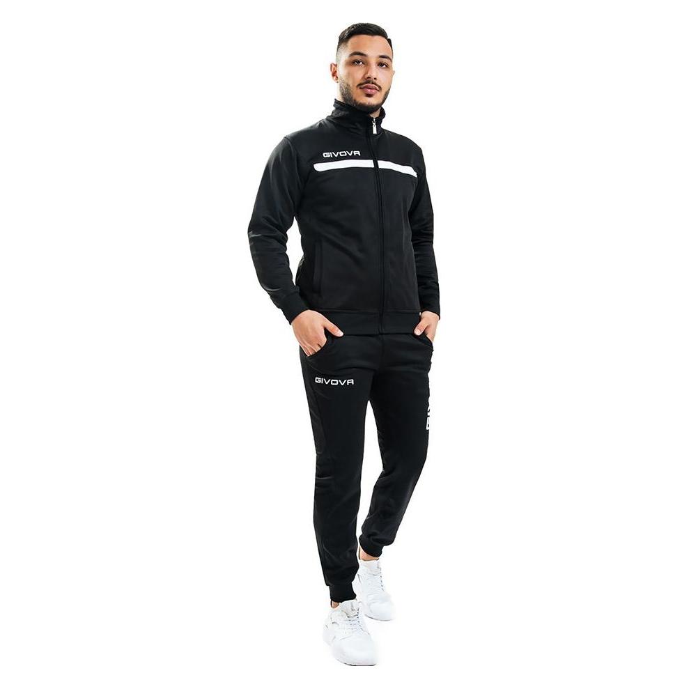 Givova Tuta One Trainingsanzug Schwarz & Weiss TT012 1003 XL (XL) (TT012 1003)