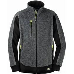 Strick-Fleecejacke "MAINE" grau-melange - L - grau