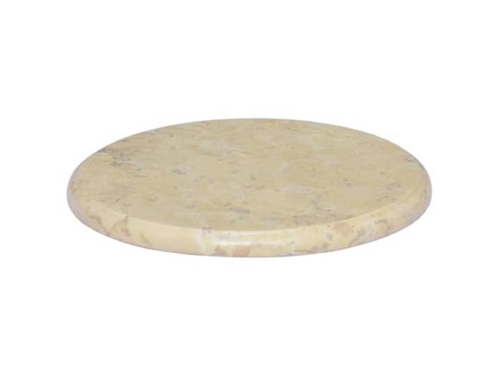 Runde Tischplatte Marmor Creme 40 cm Für Ess- und Kaffeetisch Marmor, leicht zu reinigen, universeller Ersatz, schlichtes Design, für Esszimmer und Garten