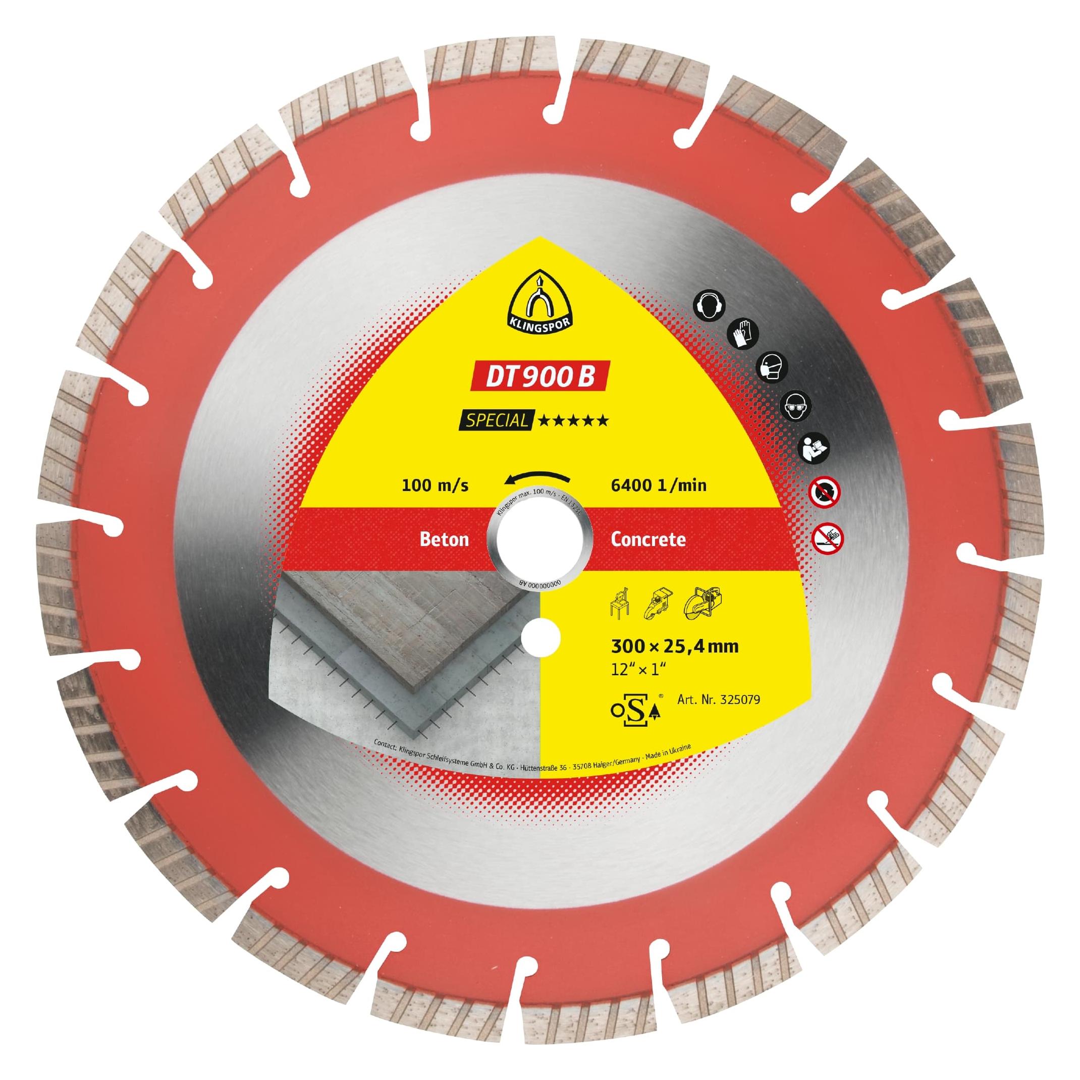 Klingspor DT 900 B Special - Diamanttrennscheibe 350 x 25,4 mm (325081)