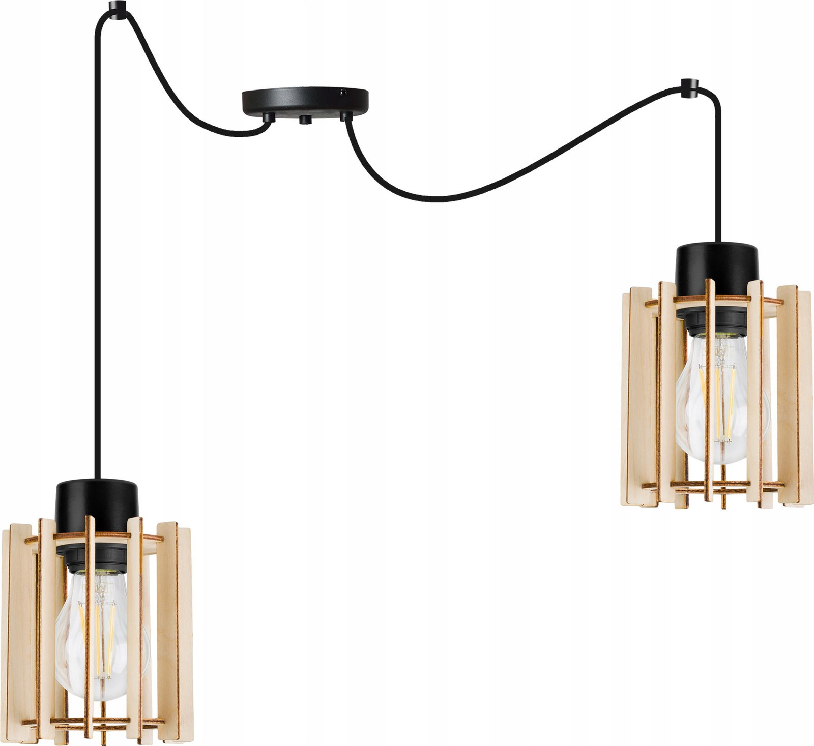 LIGHT HOME LH Moderne LED-plafondlamp van hout