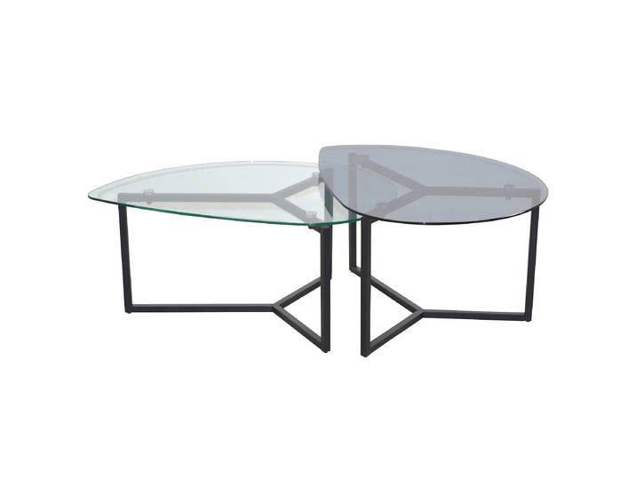 Tables basse Bosilovo - Lot de 2 82 x 40 x 59cm Noir