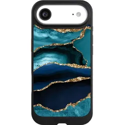 Nivocase Hülle für Apple iPhone Air Handyhülle NIVOcore Case Schwarz Glitzer Look Marmor Trends (Apple iPhone Air), Smartphone Hülle, Schwarz