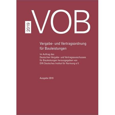 VOB Gesamtausgabe 2019, Taschenbuch von , DIN Media, 978-3-410-61299-5