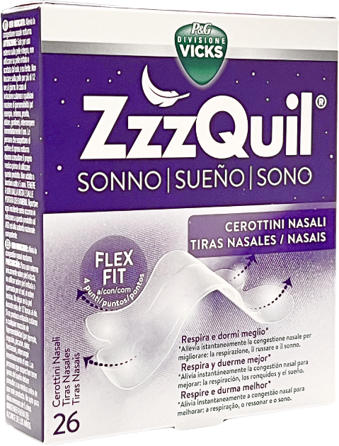 Vicks ZzzQuil Tiras Nasais 26 unidades
