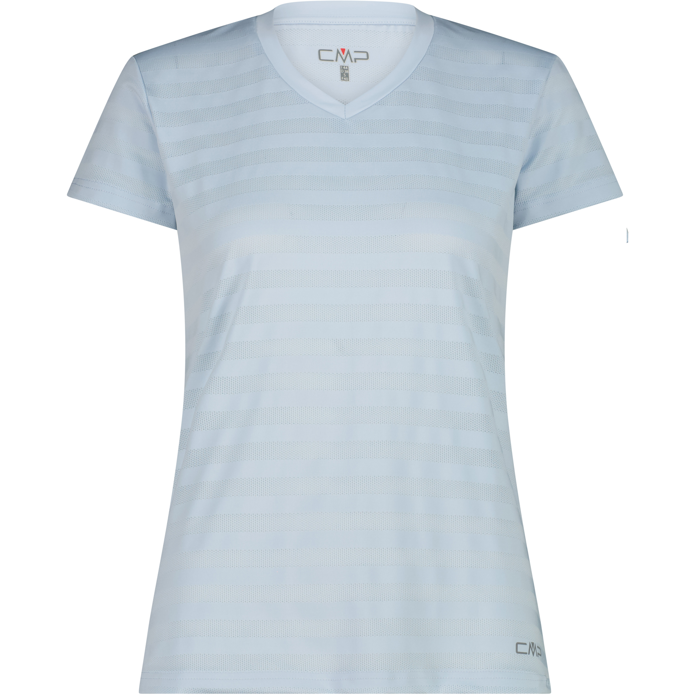 CMP Striped Mesh Damen T-Shirts blau Größe S Trekking Elastisch
