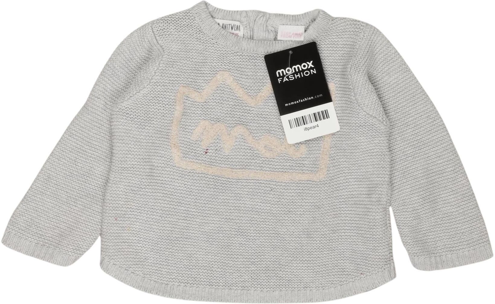 Zara Mädchen Pullover, Grau, Gr. EU 74, Baumwolle - Second Hand
