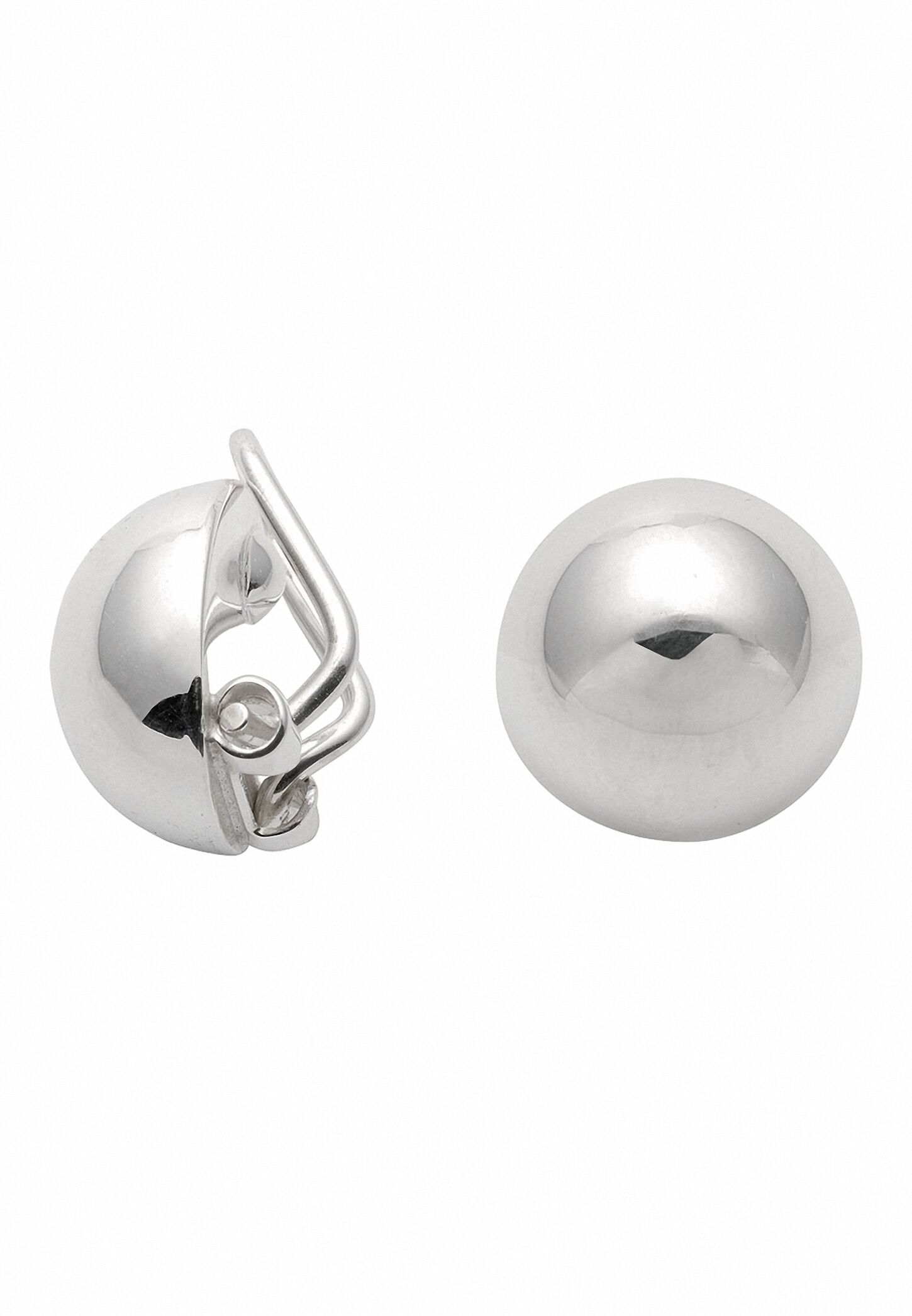 Paar Ohrclips ADELIA´S "925 Silber Ohrringe Ohrclips Ø 11,5 mm", silber, Ohrringe, Damen, Silber 925 (Sterlingsilber), Paar Ohrclips